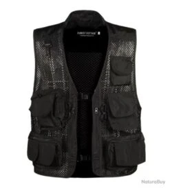 !!! LIVRAISON OFFERTE !!! Gilet Camouflage Multipoches Chasse Pêche Randonnée Réf 673