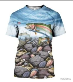!!! LIVRAISON OFFERTE !!! Tee-shirt 3D Réaliste Chasse Pêche Réf 429