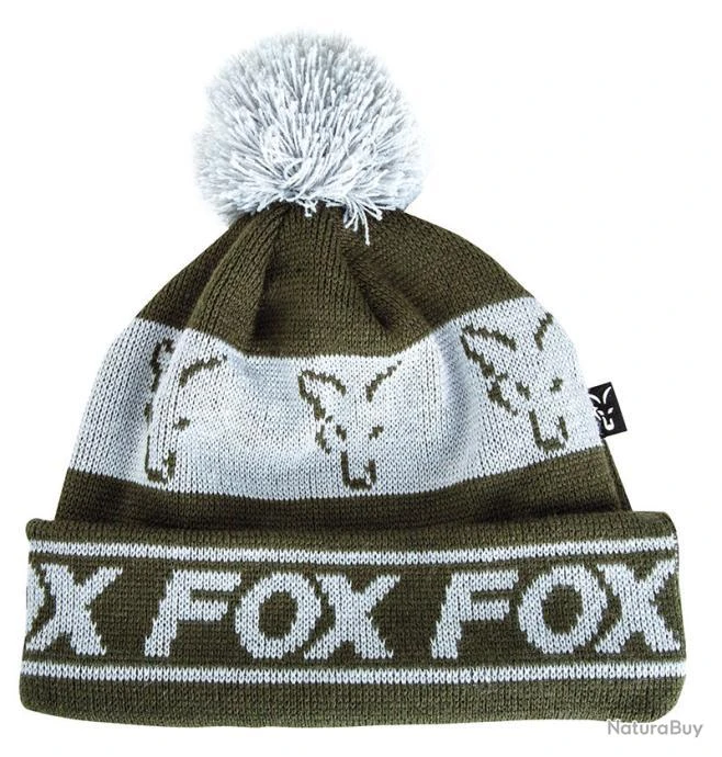 Bonnet Fox Vert Et Argent
