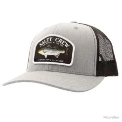 Casquette Salty Crew Striper Retro Trucker Heather Grey-Black