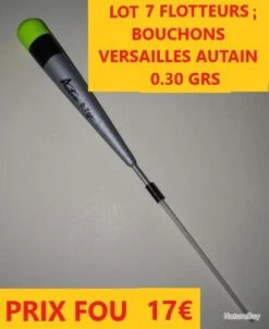 LOT 7 FLOTTEURS BOUCHONS VERSAILLES AUTAIN 0.30 GR L 10 CMS LOT 7