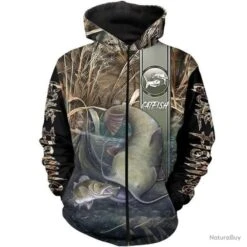 PROMOTION : SUPERBE SWEAT À CAPUCHE PÊCHE , FERMETURE ZIPPÉE REF 1219