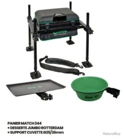 SENSAS Panier Match 244 + Desserte Jumbo Rotterdam + Support Cuvette