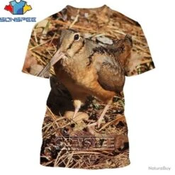 SUPERBE : T - Shirts Impression 3 D, Motif BÉCASSE N 3