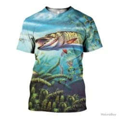 SUPERBE : T - Shirts Impression 3 D PÈCHE 1225