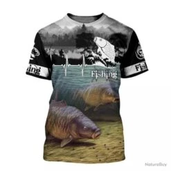 SUPERBE : T - Shirts Impression 3 D PÈCHE REF 1204