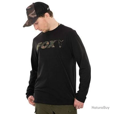T-SHIRT FOX MANCHES LONGUES NOIR/CAMO XL