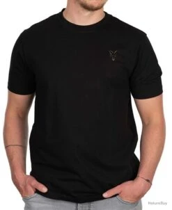 T Shirt Noir Avec Logo Fox