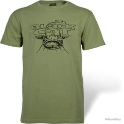 Tee Shirt Black Cat Military
