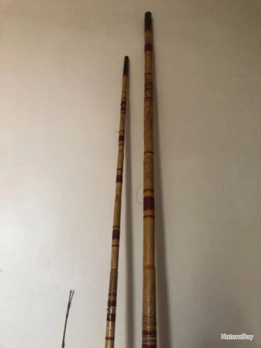 1 Canne Bambou 3,80 M Pexor Pezon Et Michel . 3 Brins Système Auto élastic .Pêche Ancien Collection – Image 2