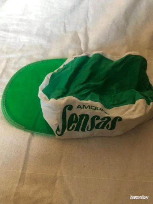 1 Casquette Sensas Blanc Vert Visière Plastique Pêche Occasion Collection – Image 2