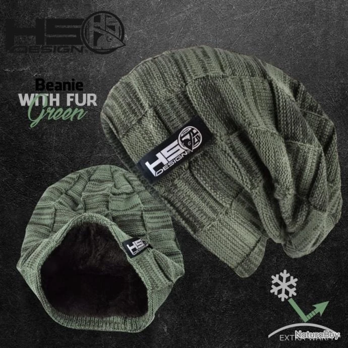 Bonnet Hot Spot Design Green Hsd With Fur â Image 2