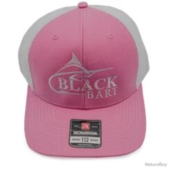 Casquette Black Bart Logo Marlin Rose / Blanc