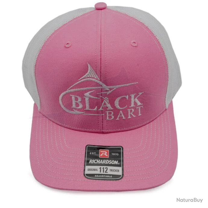 Casquette Black Bart Logo Marlin Rose / Blanc