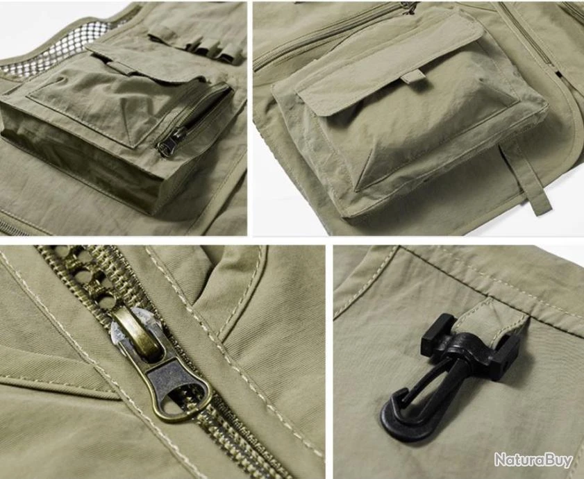 Mountain Gilet De Pêche 12 Poches, Coloris GRIS......LIV OFFERTE – Image 2