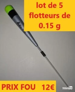 LOT 5 FLOTTEURS BOUCHONS VERSAILLES AUTAIN 0.15 GR L 10 CMS LOT 7