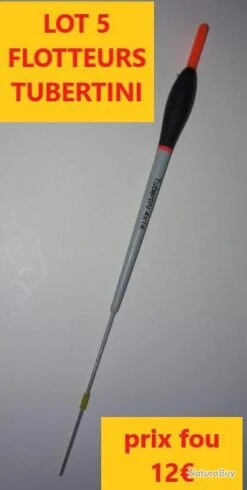 LOT 5 FLOTTEURS TUBERTINI Gris/noir Embout Rouge Ou Jaune Fluo 4x4x14 1x4x16 Lot 25