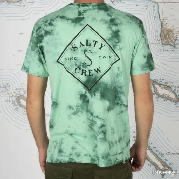 T Shirt Salty Crew Tippet Tie Dye Prenium S S TEE SEA FOAM â Image 2