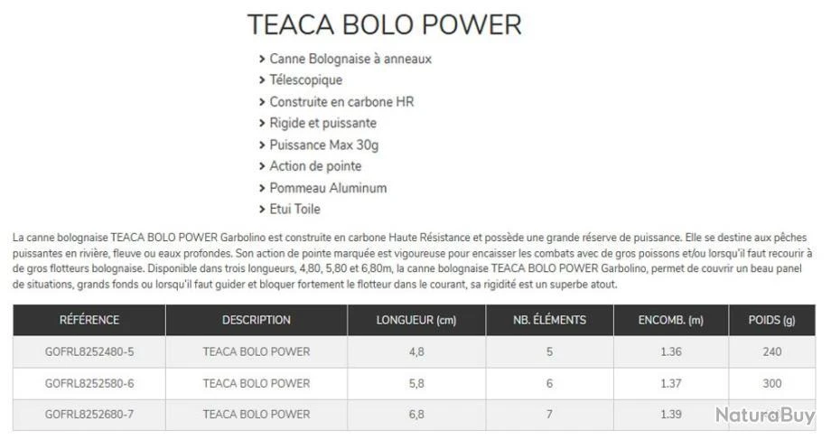Teaca Bolo Power 6.80 M 30 G Max Canne Bolo Garbolino â Image 2